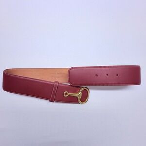 Audrey Talbott Genuine Leather Horse Bit Buckle-Medium Burgundy Made in Italy